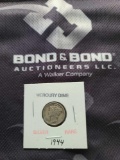 (1) Silver Rare Mercury Dime ''1944''
