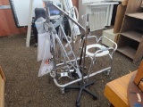 Lot w/Crutches, Portable Medical Toilet Chair & Misc Medical Items