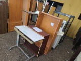 Lot w/Laminating Machine, Rolling Cart & Shelves