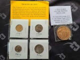 Lot w/Proof Set of Coins & (1) Troy Ounce .999 Fine Copper Medallion
