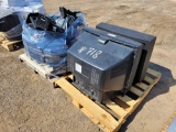 Group of TV's, Monitors & Electronics