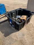 Container w/Small Motor & misc Items