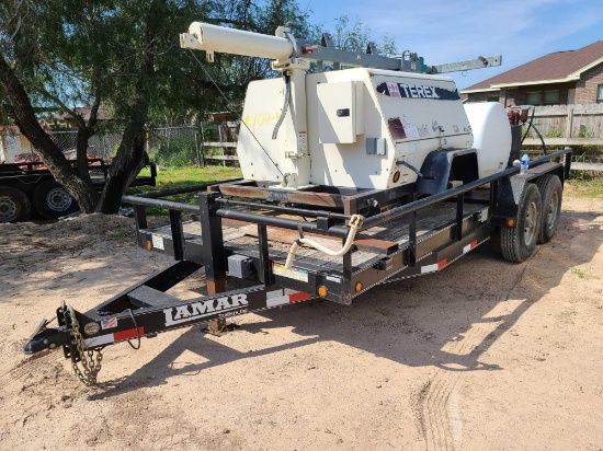 Terex AL5 Light Tower w/Diesel Tank & Water Tank on Trailer