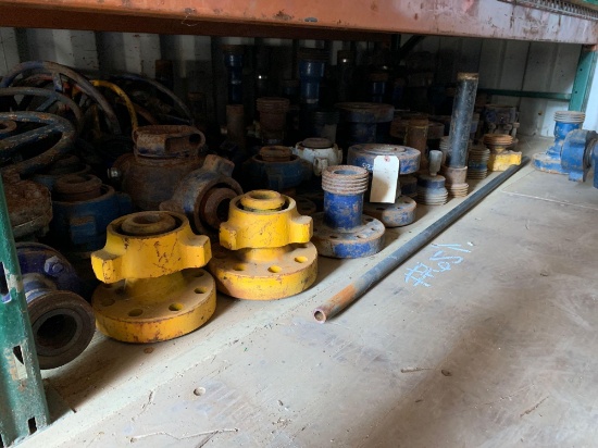 Lot w/1502 Flanges, Adapters, Caps, 1502 2-inch valves