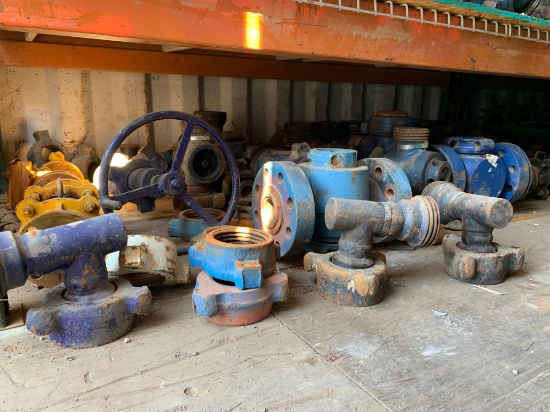 Lot w/ Assorted Valves, Elbows, Flanges, Couplings & Choke Valve Needles