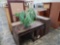 Lot w/Artificial Plant, Desk & Drawers