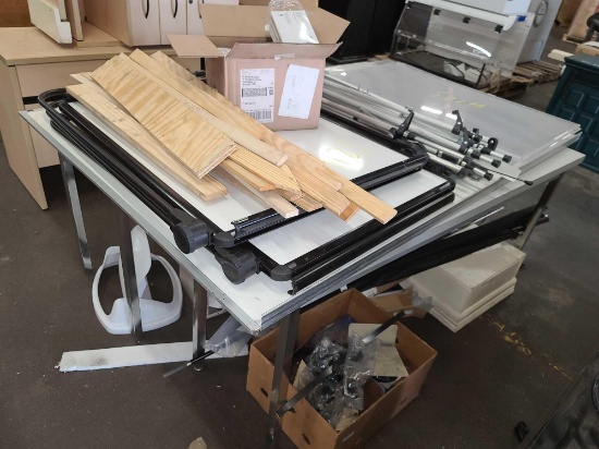 Lot w/Table, File Cabinet & Misc Items