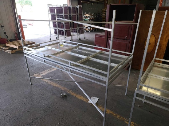 (2) Aluminum Prep Tables