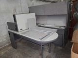 Lot w/Sectional Grey Desk