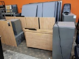 Corner Desk w Filing Cabinets and Cabinets