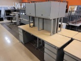 Desks With Shelved and Cabinets, Folder Cubbies