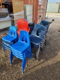 Lot w Child School Chairs