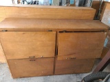 (1) Cubbie & (1) 4 Door Wooden Cabinet