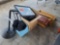 Honeywell EnergySmart Cool Touch Heater, Wooden Lamp Table, Box of Headphones, Keyboard, Whiteboard