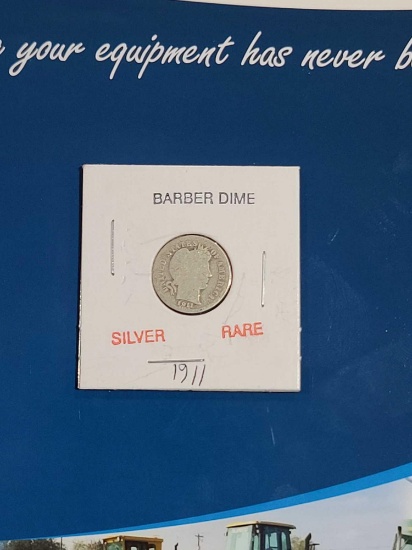 1911 Silver Rare Barber Dime