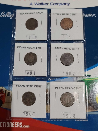 6 Indian Head Cents