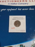 1859 Rare Copper Nickel Indian Head Penny