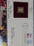 Mary Lyon Pioneer In Women's Education Gold Colored Commemorative Stamp