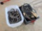 2 Plastic Bins w/Miscellaneous Hoses, Wires