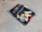Plastic Bin w/Assorted Tools (De Walt, Ryobi, Rockwell, Black & Decker)