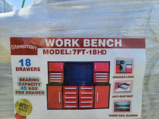 Steelman 7ft Work Bench w/18 Drawers