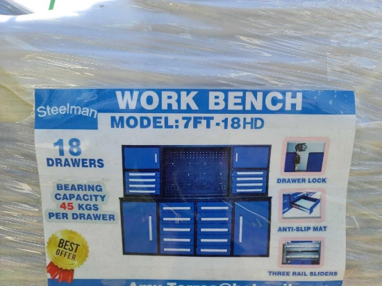 Steelman 7ft Work Bench w/18 Drawers