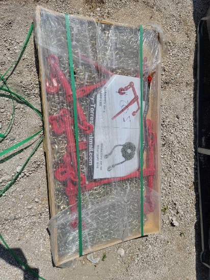 (5) Ratchet Load Binders 5400lbs and (10) 5/16" 20ft G70 Binder Chains