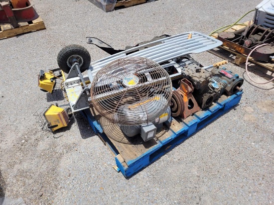 Bendix Compressor, Baldor Industrial Motor, Freightliner Truck Grill, 2 Wheeled Dolly
