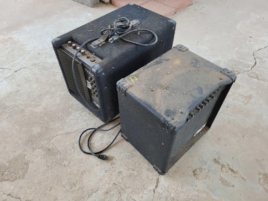 Crate BX-25 Electric Guitar Amplifier, Roland PM-3 Drum Monitor Amplifier