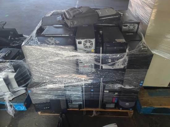 Group of Desktops, Variety of Panasonic & General Dynamics Toughbooks, Computer bag