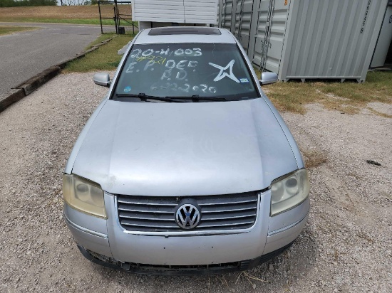 2003 Volkswagen Passat Passenger Car, VIN # WVWPD63B23P242366