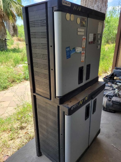 (2) Stanley 2 Door Workshop Cabinets