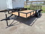2022 PROCO 16 FT DOVE TAIL TRAILER, VIN 1P9PT3620NK359388