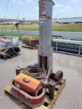 Gray TNT 550 Air Lift Jack, 14,000 lb. Capacity, Red Tool Box, Hoses