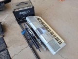Kustom Bass Guitar Amplifier, Yamaha Digital Piano & Stands