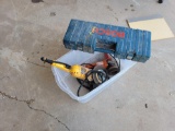 (1) Grinder, (1) Bosch 18- Volt D-Handle Reciprocating Saw, (1) Grinder with Wire Cup