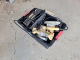 Plastic Bin w/Assorted Tools (De Walt, Ryobi, Rockwell, Black & Decker)