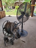 Hampton Bay High Velocity Air Circulator, Portable Hose Cart w/Garden Hose