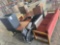 3 Seater Couch, Wheel Chair, Podium, (2) Filing Cabinets, Black Combination Cabinet, Whiteboard