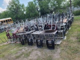 (130) Student Desks with Chairs and Book Baskets