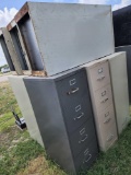 (9) 4 Drawer Metal File Cabinets