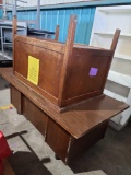 (2) Wooden Teacher's Desks