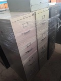 Variety of (7) 2 and 4 Drawer Metal File Cabinets