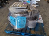 (6) Pots, (4) 24 Cupcake Sheets, Metal Strainer, Sifter, (7) Metal Food Containers, (3) Deep Pots