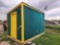 Green & Yellow Portable Building with Insulation, Power, and Sliders