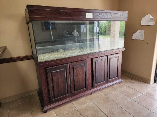 Wood Fish Tank w/4 Cabinets