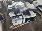 Oki B4350 Printer, HP LaserJet P1505 Printer, HP Compaq Pro6300 All-in-One Monitor, Hp L1706 Monitor