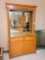 Wooden Optical Display Case With Two Drawers & Two Doors, 4 Cubby's