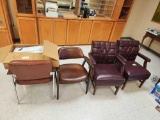 Group of Office Chairs, (1) Box of Miscellaneous Items
