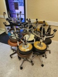 Group of Assorted Rolling Chairs and Stools